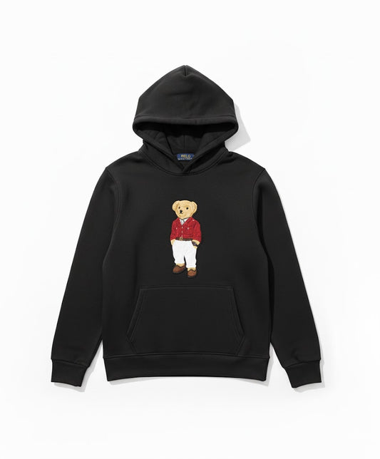 Black Polo Bear Hoodie
