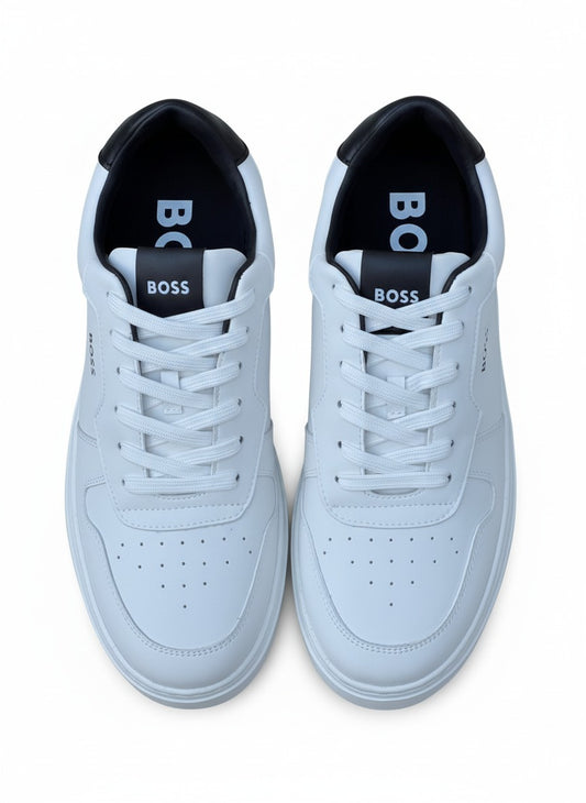 White Boss Sneaker in Leather