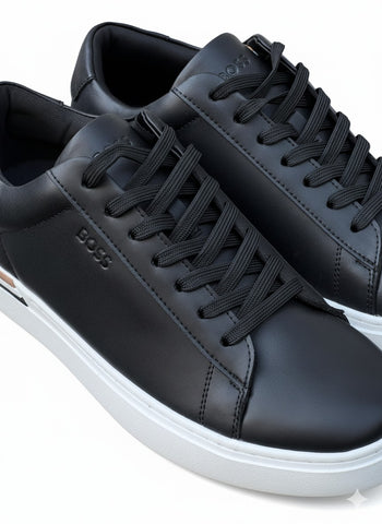 Black Boss Sneaker in Leather