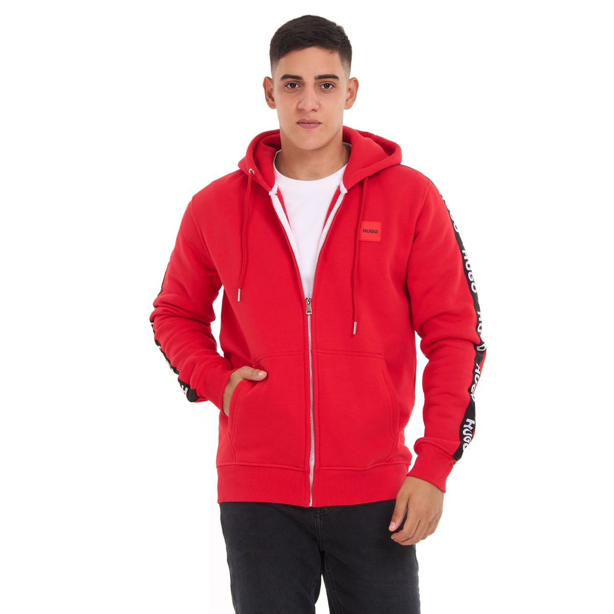 Red Hugo Boss Cotton Hoodie