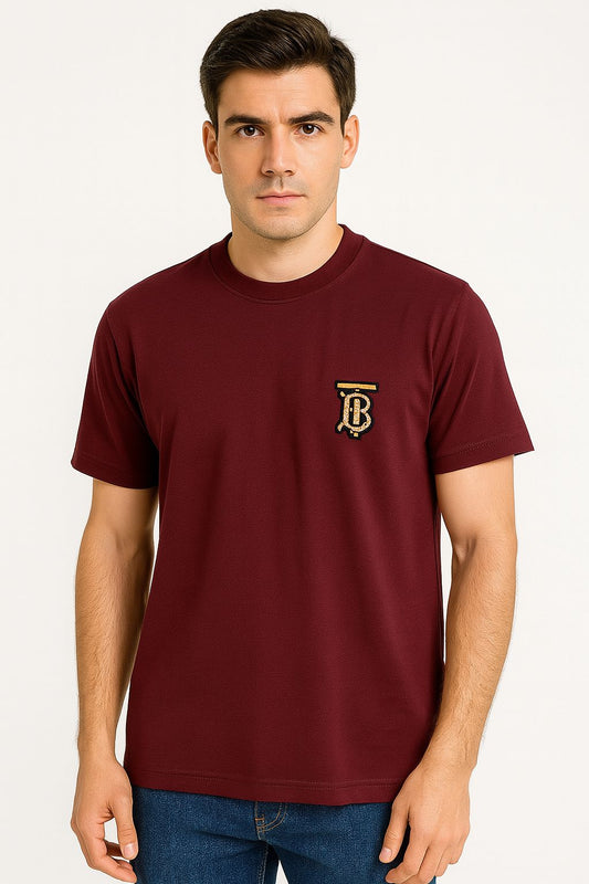 Burgundy Burberry T_Shirt