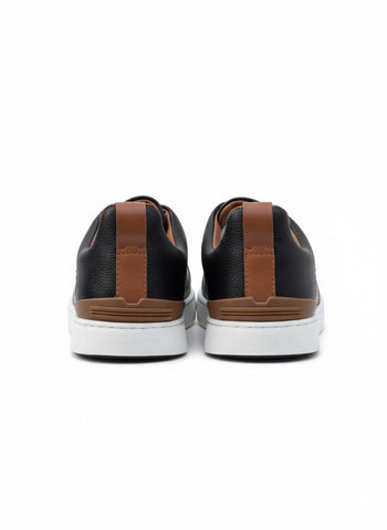 Black Leather Zegna Sneaker