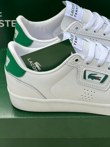 White & Green Lacoste Shoes