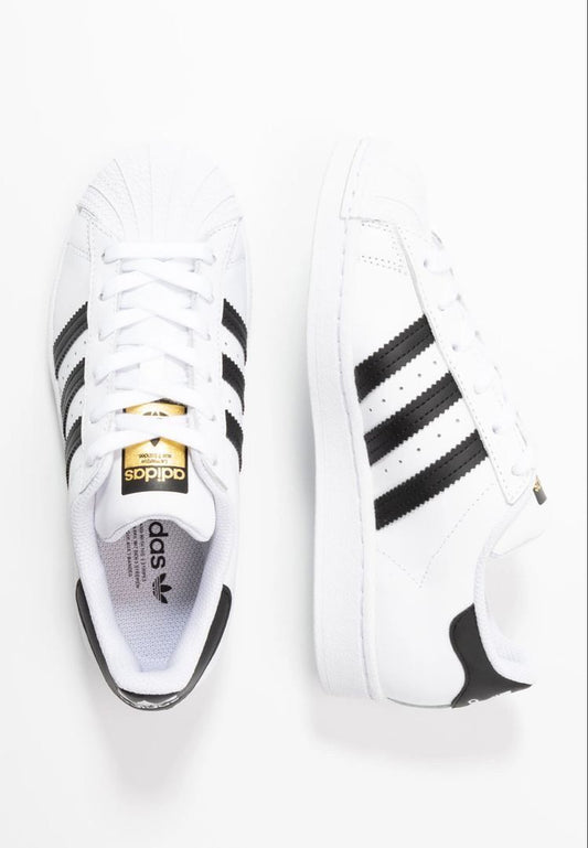 White&Black Adidas Super Star Shoes