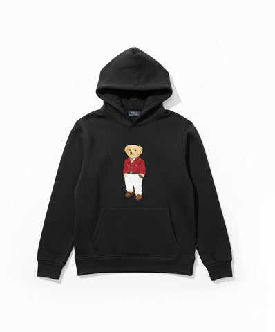 Black Polo Bear Hoodie