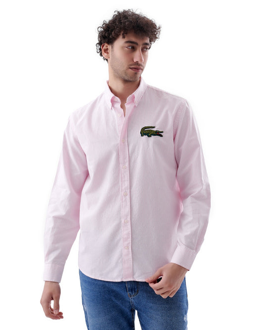 Pink Lacoste Cotton Shirt