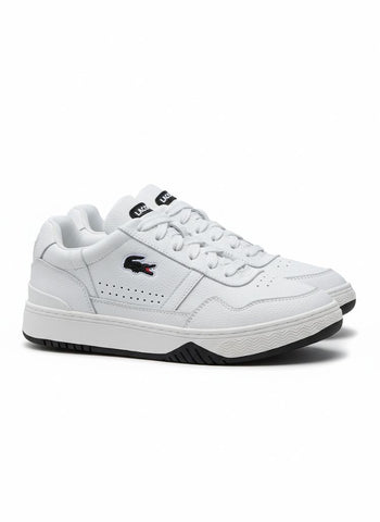 White Lacoste Sneakers T-Clip Leather