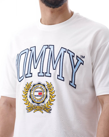 White Tommy Cotton T-shirt