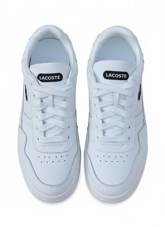 White Lacoste Sneakers T-Clip Leather