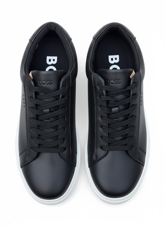 Black Boss Sneaker in Leather