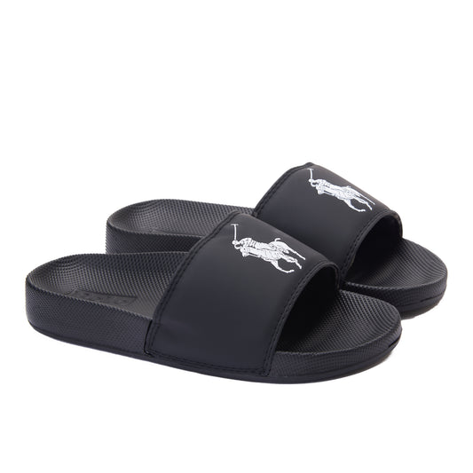 Black and White Polo Slipper