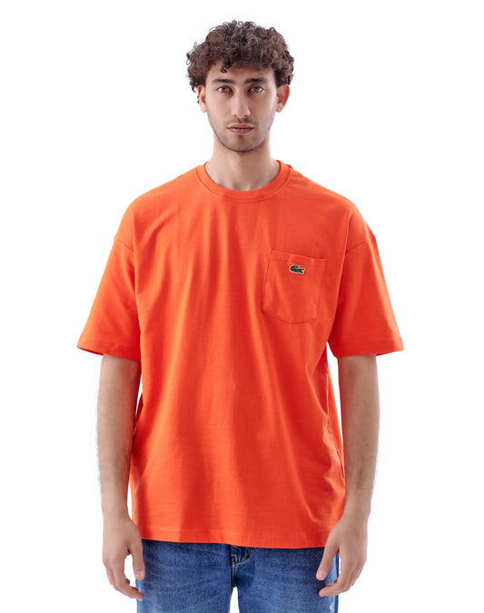 Orange Lacoste Cotton T-shirt