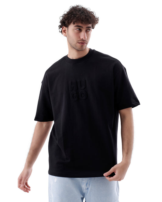 Black Hugo Cotton T-shirt