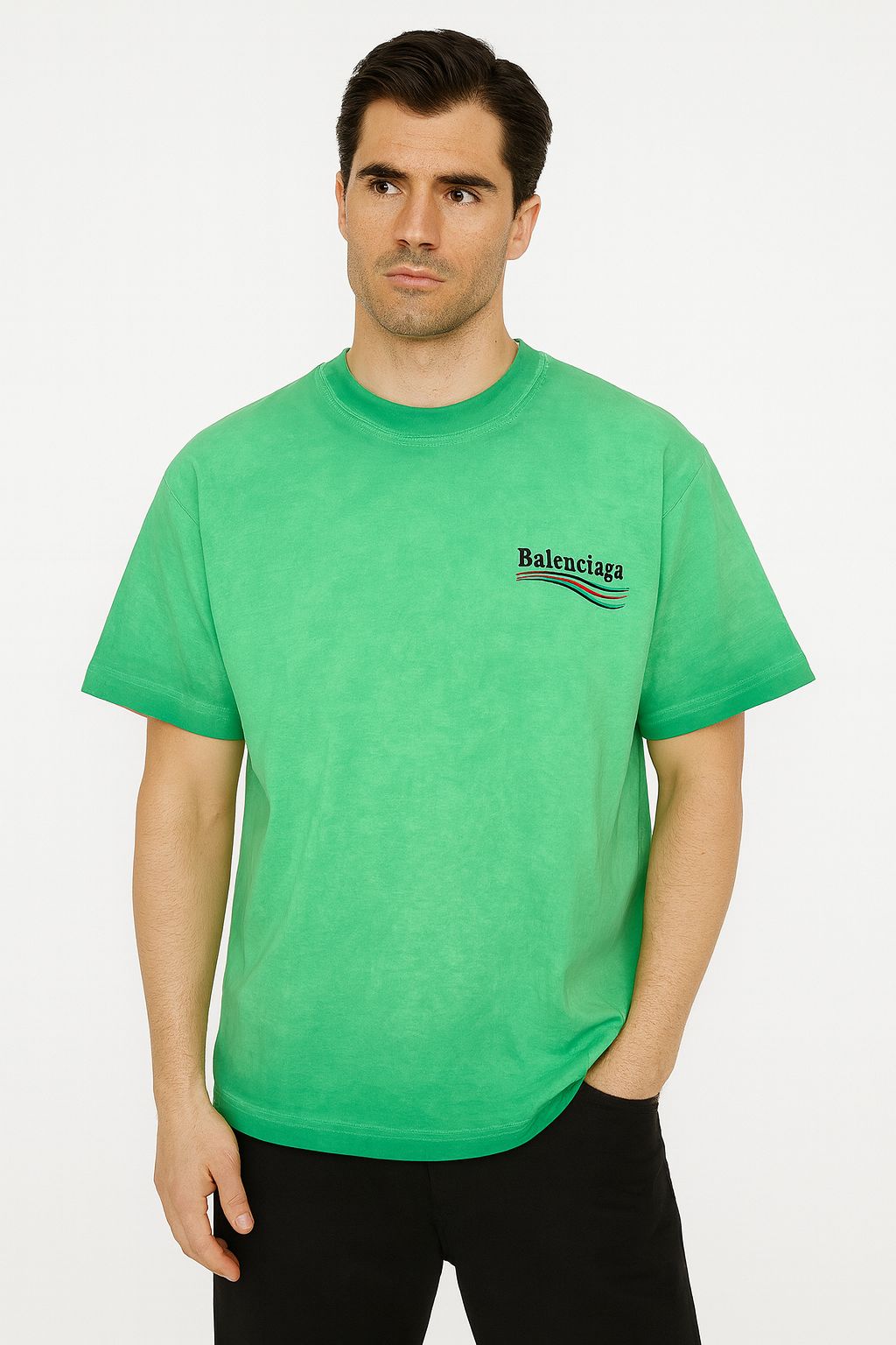 Green Balenciaga T_Shirt