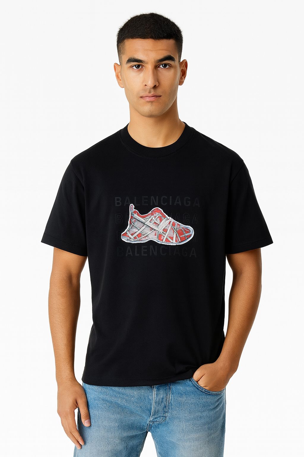 Black Balenciaga T_Shirt