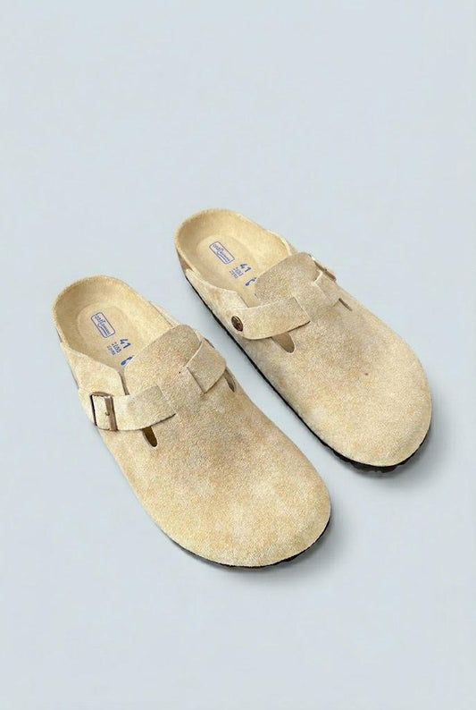Beige Birkenstock Clogs