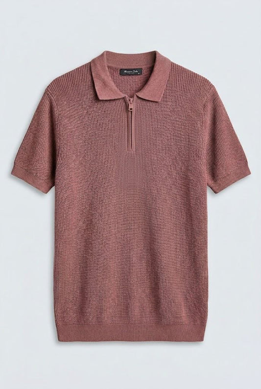 Burgundy Massimo Dutti T-shirt