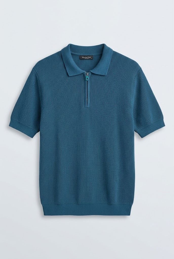 Petrol Blue Massimo Dutti T-shirt