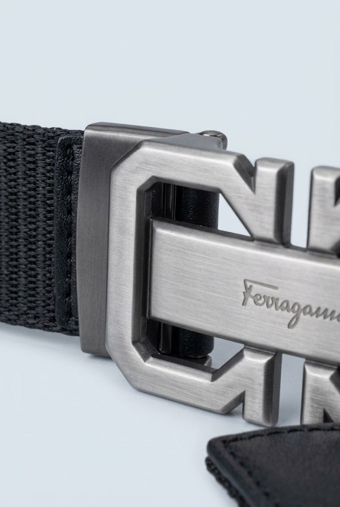 Black Ferragamo Belt