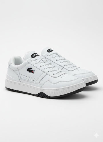 White Lacoste Sneakers T-Clip Leather