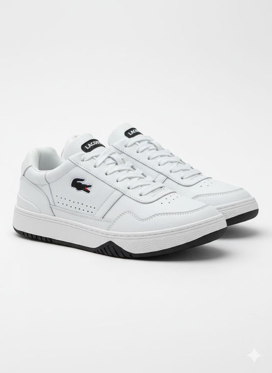 White Lacoste Sneakers T-Clip Leather