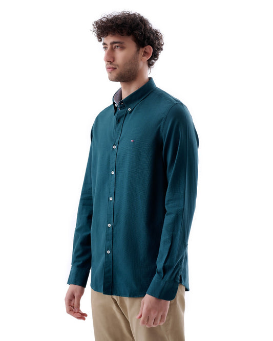 Turquoise Tommy Cotton Shirt