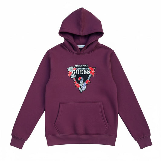 Burgundy Guess Hoodie