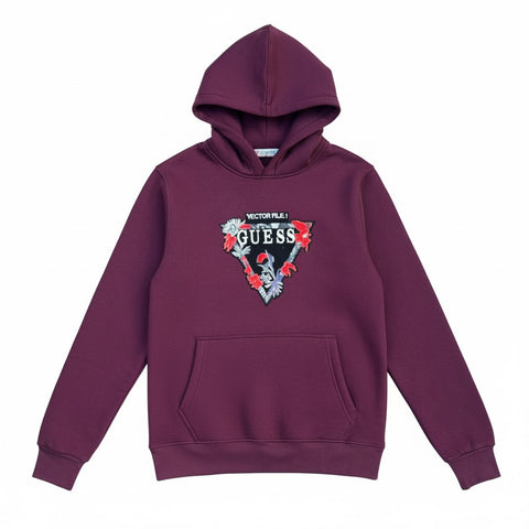 Burgundy Guess Hoodie