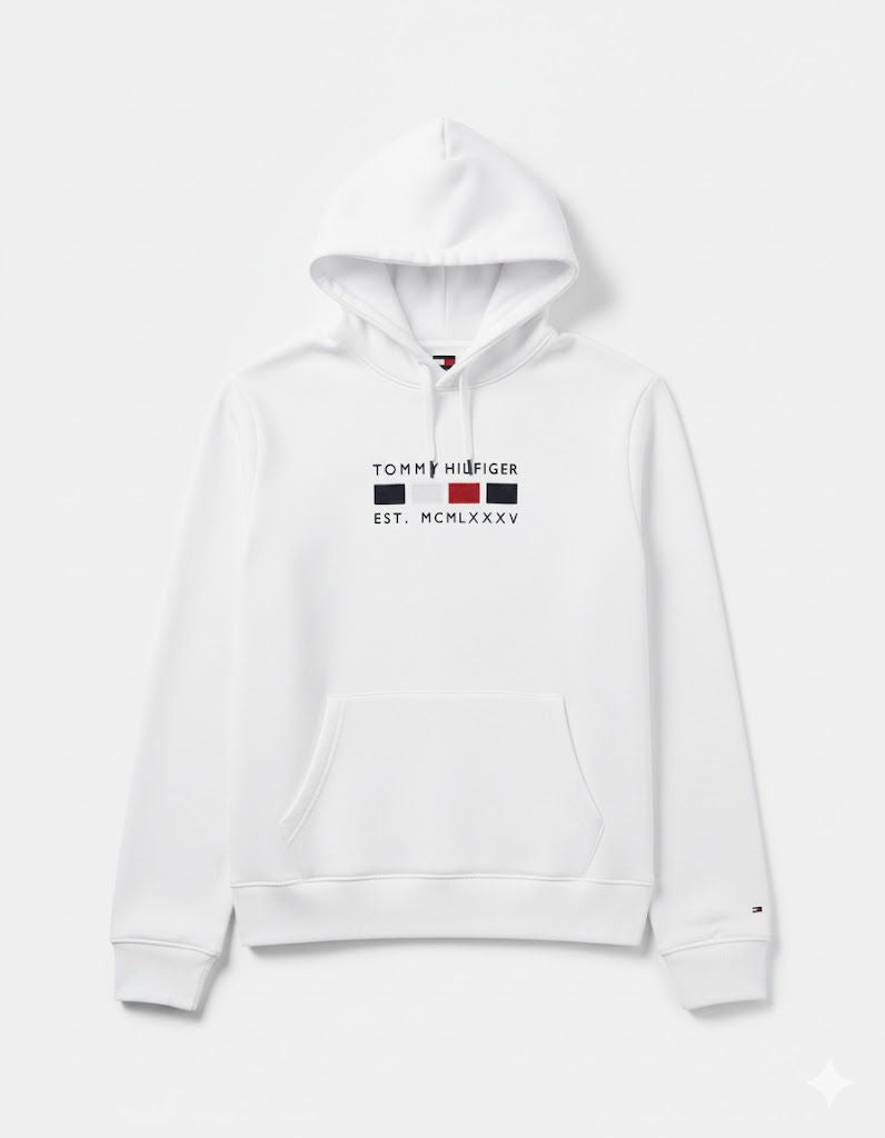 White Tommy Hoodie