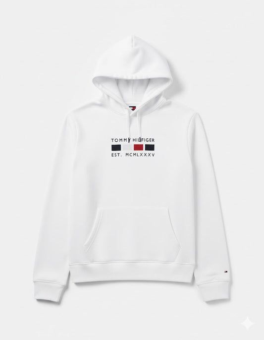 White Tommy Hoodie