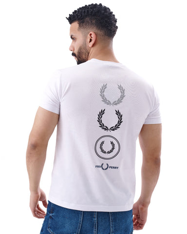 White Fred Perry Cotton T-shirt