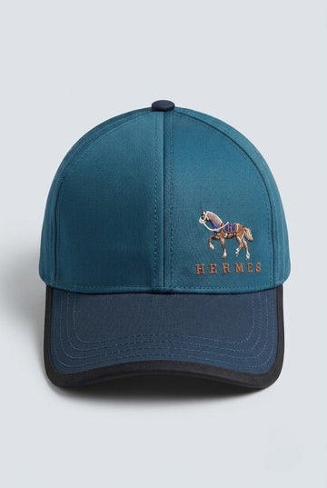 Blue Hermes Cap