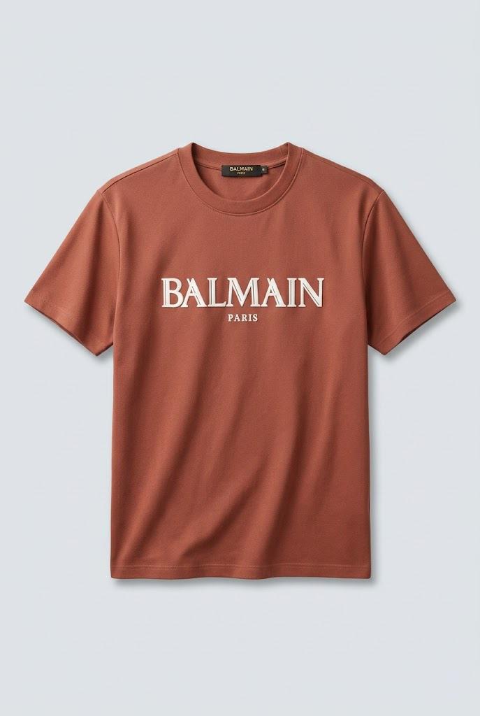 Rust Brown Balmain T-shirt