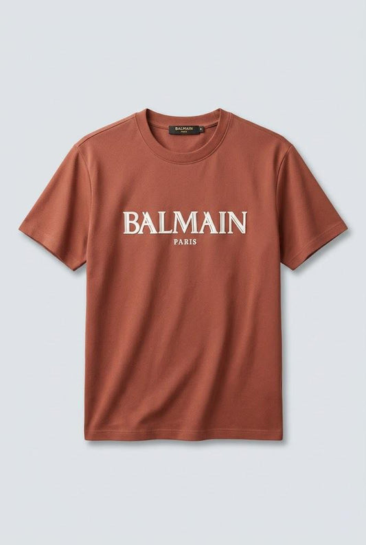 Rust Brown Balmain T-shirt