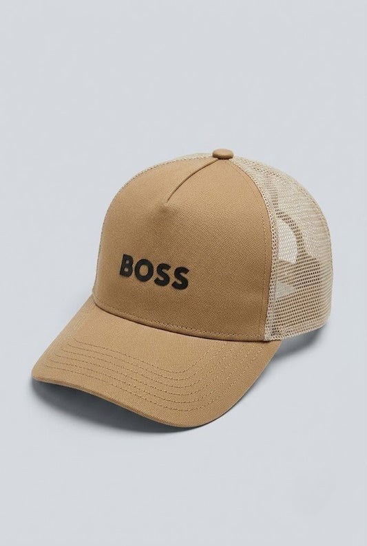 Beige Boss Cap