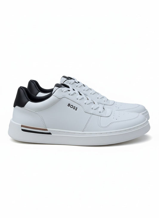 White Boss Sneaker in Leather