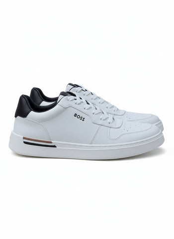 White Boss Sneaker in Leather